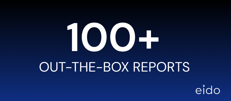 100+ out-the-box reports.
